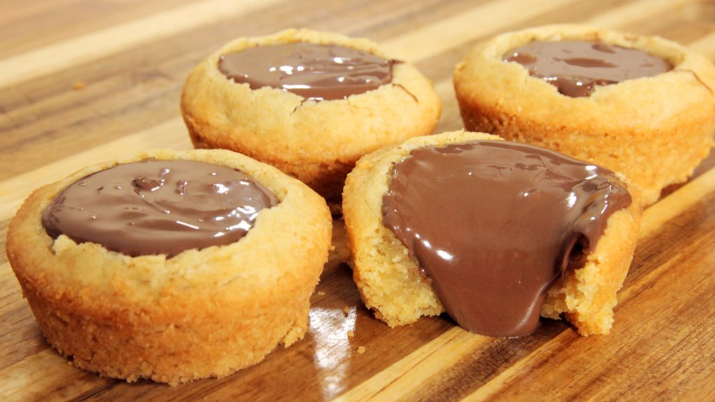 Nutella Cookie kuchen mit nutella gefüllt