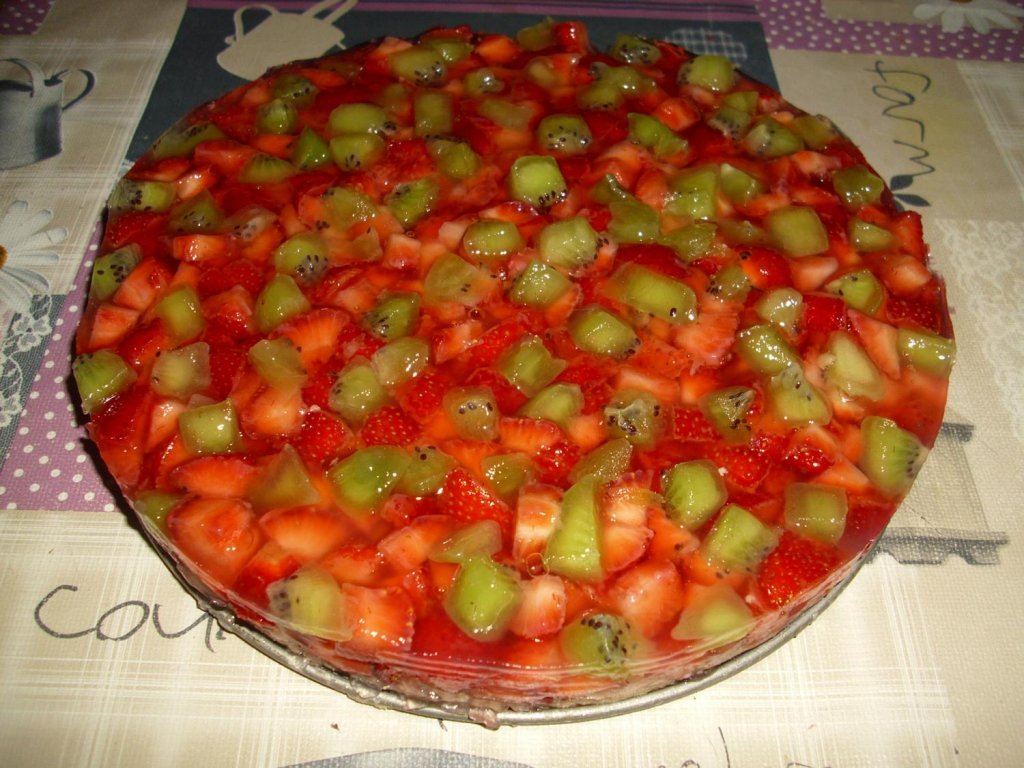 erdbeer kiwi obstkuchen